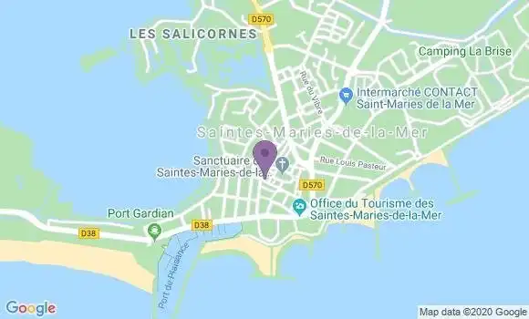 Localisation CIC Agence de Saintes Maries de la Mer