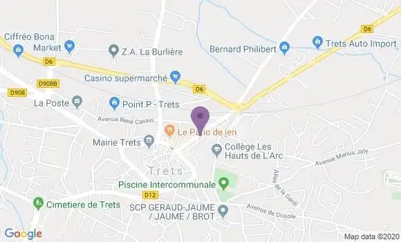 Localisation CIC Agence de Trets
