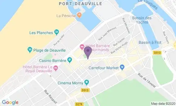 Localisation CIC Agence de Deauville