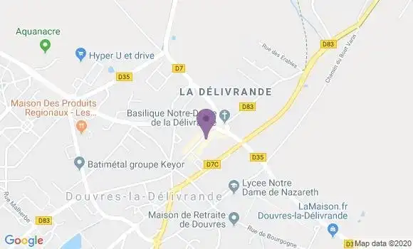 Localisation CIC Agence de Douvres la Délivrande