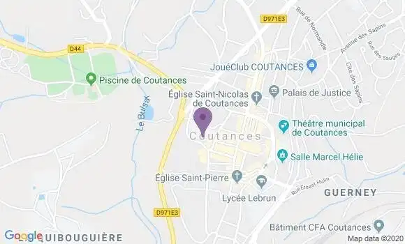 Localisation Société Générale Agence de Coutances