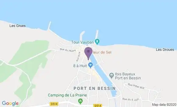 Localisation CIC Agence de Port en Bessin Huppain
