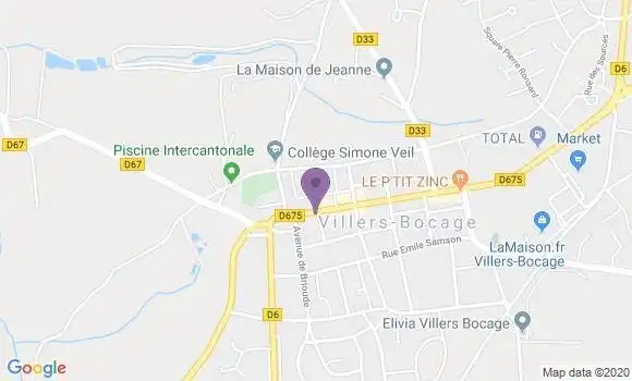 Localisation CIC Agence de Villers Bocage