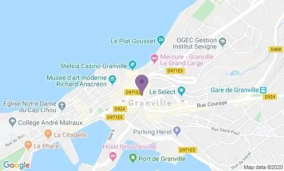 Localisation Société Générale Agence de Granville
