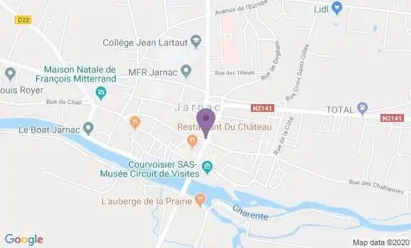 Localisation CIC Agence de Jarnac