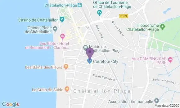 Localisation CIC Agence de Châtelaillon Plage