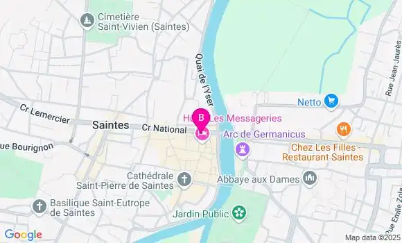 Localisation CIC Agence de Saintes