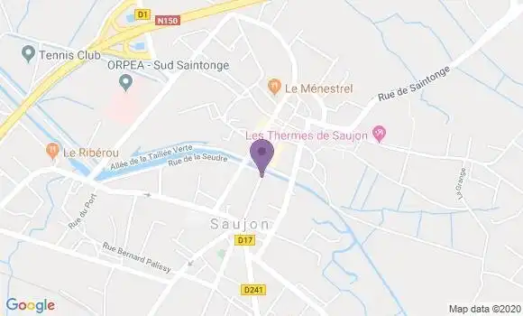 Localisation CIC Agence de Saujon