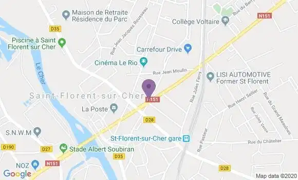 Localisation CIC Agence de Saint Florent sur Cher