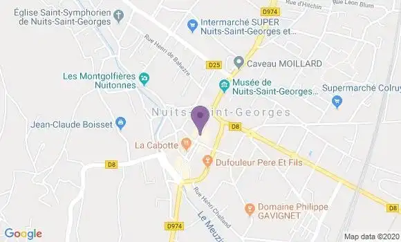 Localisation CIC Agence de Nuits Saint Georges