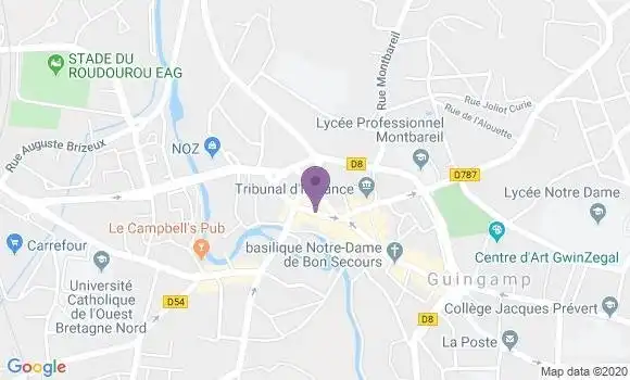 Localisation CIC Agence de Guingamp
