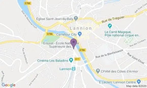 Localisation CIC Agence de Lannion