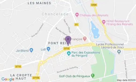 Localisation CIC Agence de Chancelade