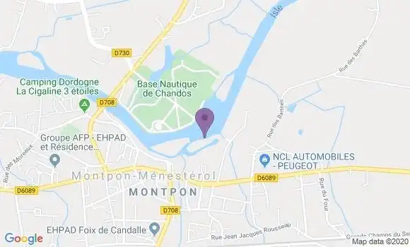 Localisation CIC Agence de Montpon Ménestérol
