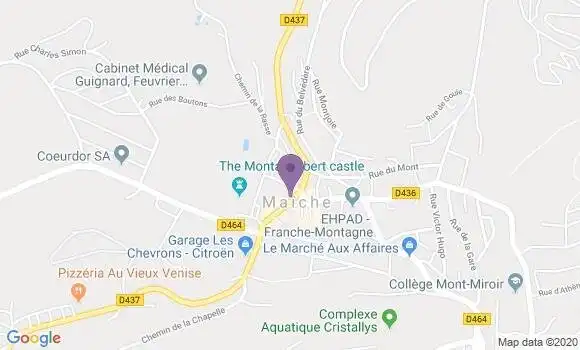 Localisation CIC Agence de Maîche