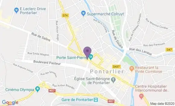 Localisation CIC Agence de Pontarlier
