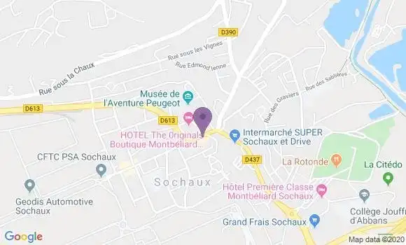 Localisation CIC Agence de Sochaux