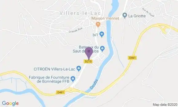Localisation CIC Agence de Villers le Lac