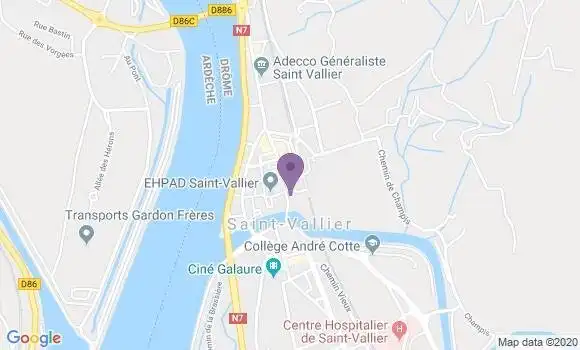 Localisation CIC Agence de Saint Vallier