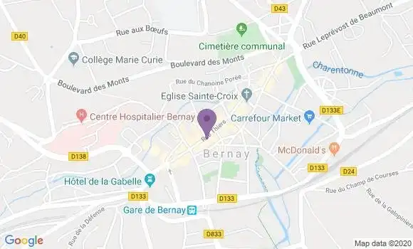 Localisation CIC Agence de Bernay