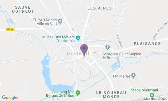 Localisation CIC Agence de Breteuil sur Iton