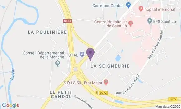 Localisation Société Générale Agence de Saint Lô