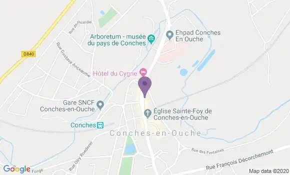 Localisation CIC Agence de Conches en Ouche