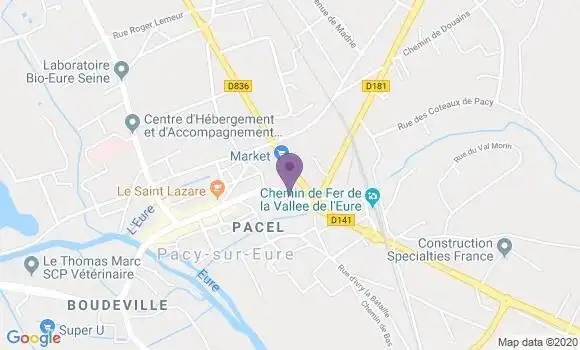 Localisation CIC Agence de Pacy sur Eure