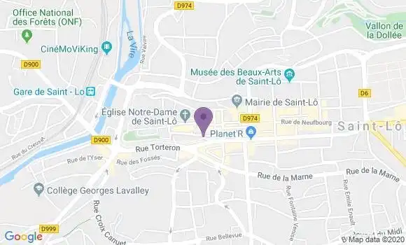 Localisation Société Générale Agence de Saint Lô Centre Ville