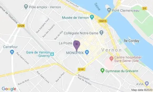 Localisation CIC Agence de Vernon
