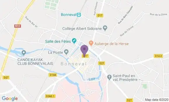 Localisation CIC Agence de Bonneval