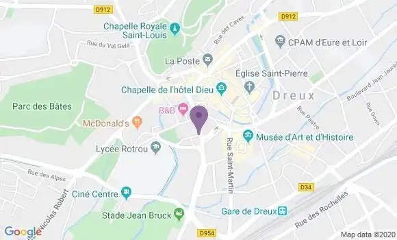 Localisation CIC Agence de Dreux