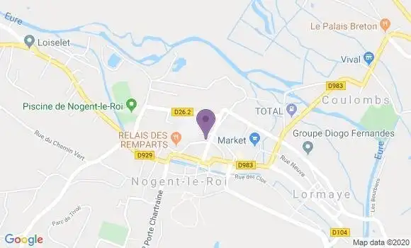 Localisation CIC Agence de Nogent le Roi