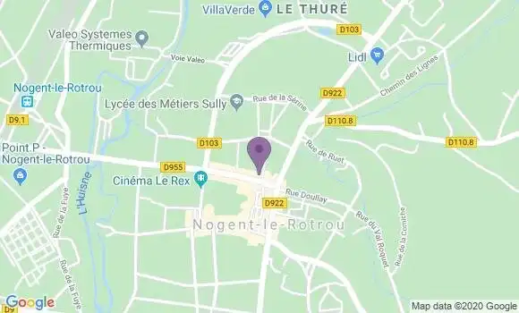 Localisation CIC Agence de Nogent le Rotrou
