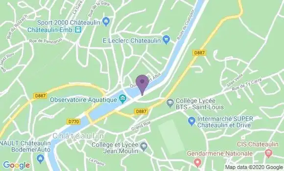 Localisation CIC Agence de Châteaulin