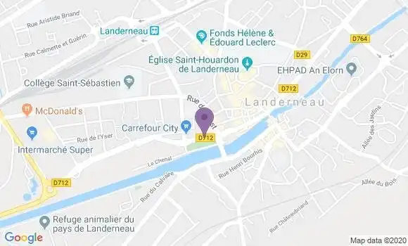 Localisation CIC Agence de Landerneau