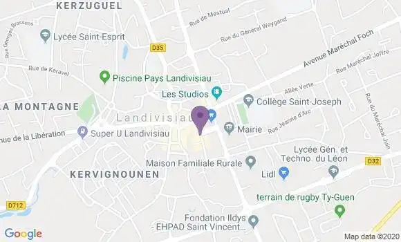 Localisation CIC Agence de Landivisiau