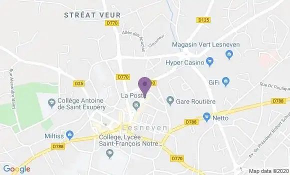 Localisation CIC Agence de Lesneven