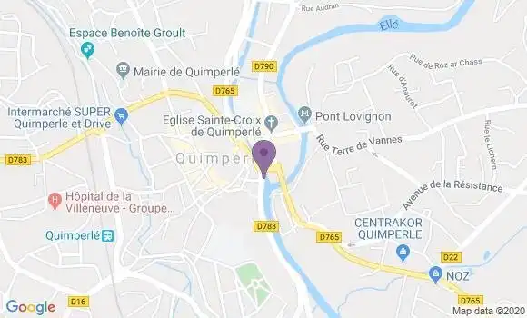 Localisation CIC Agence de Quimperlé