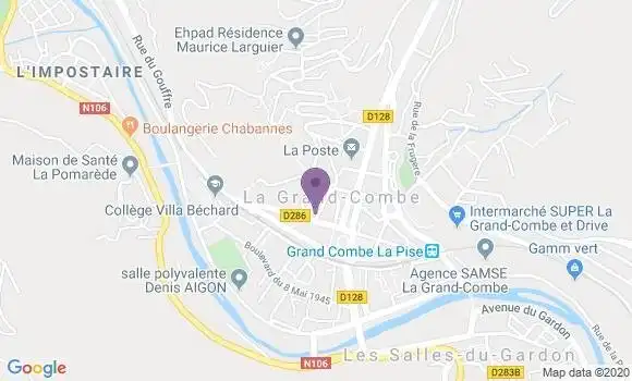 Localisation CIC Agence de La Grand Combe