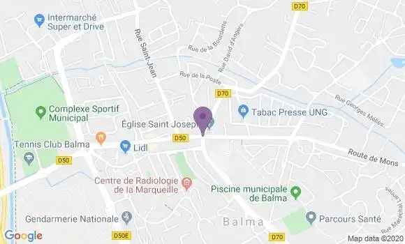 Localisation CIC Agence de Balma