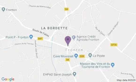 Localisation CIC Agence de Fronton