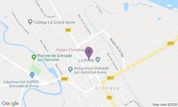 Localisation CIC Agence de Grenade sur Garonne