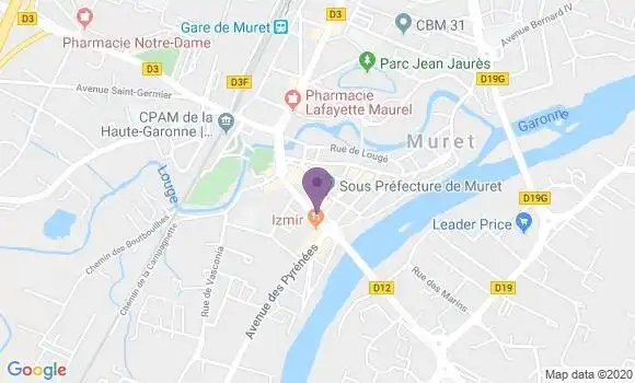 Localisation CIC Agence de Muret