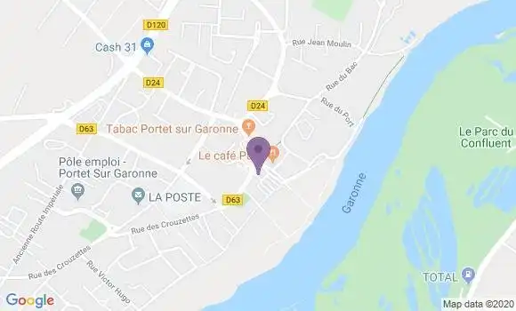 Localisation CIC Agence de Portet sur Garonne