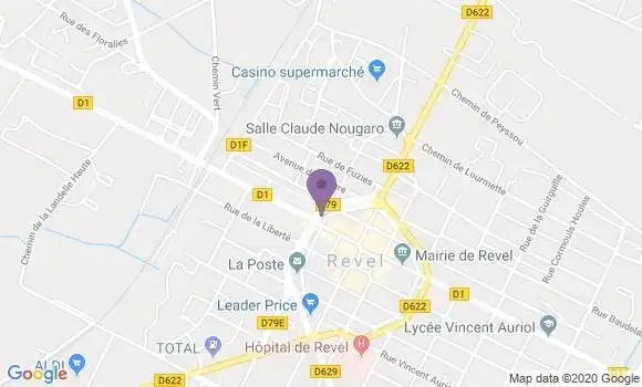Localisation CIC Agence de Revel