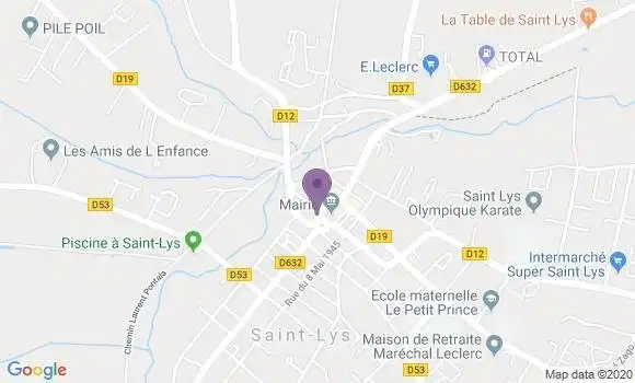 Localisation CIC Agence de Saint Lys