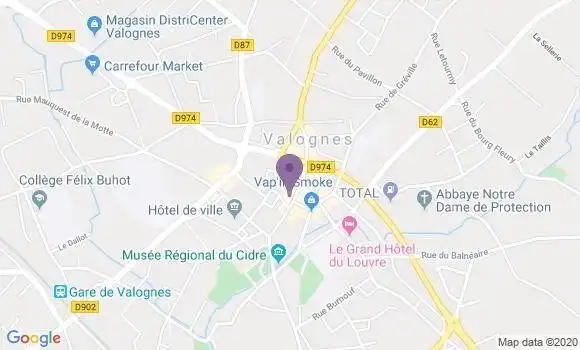 Localisation Société Générale Agence de Valognes