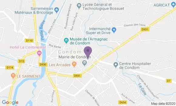Localisation CIC Agence de Condom