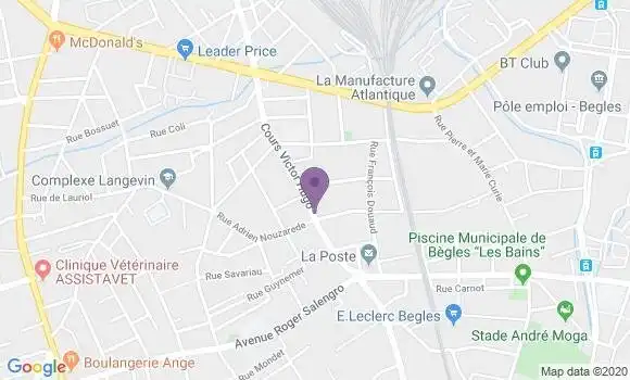 Localisation CIC Agence de Bègles